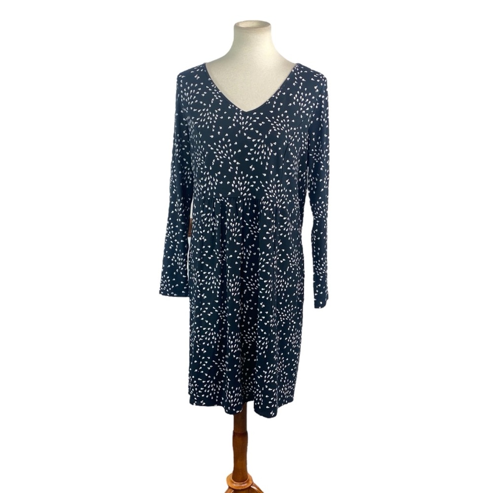 Woman’s J Jill Wearever collection comfy black and white dress size MP